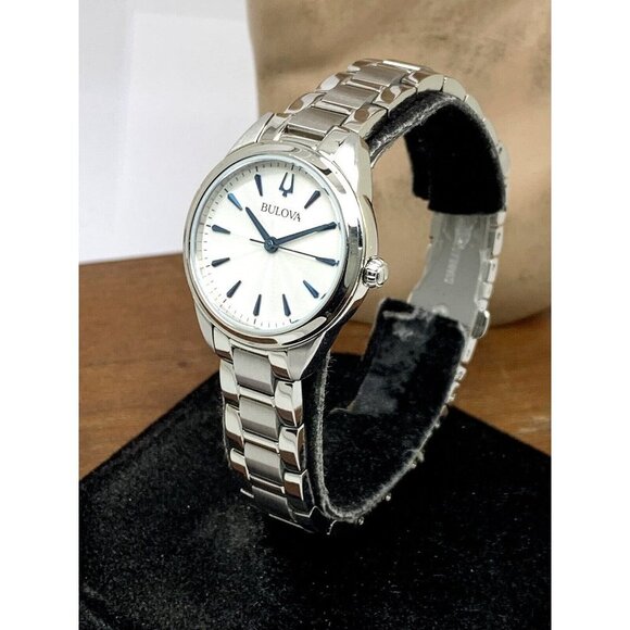 Bulova Women's Watch 96L285 Quartz White Blue Dial Silver Stainless Stee… - Picture 13 of 13